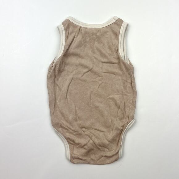 Little Wears Bamboo Ribbed Neutral Tank Bodysuit - Picture 5 of 6